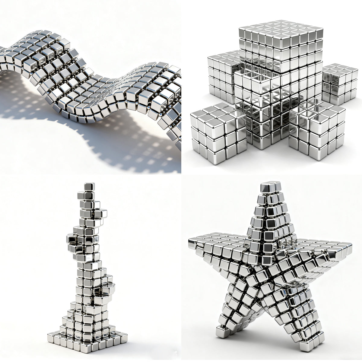 Square magnetic suction ball. Adult Fidgets Magnetic BallsToys for Anxiety and Stress, Desk Toys inOffice, Metal Putty Fidget Magnets Gift forAdults